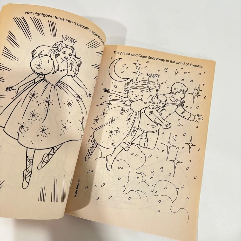 Vintage 1996 Barbie Dance the Nutcracker Golden Books Coloring Activity Book